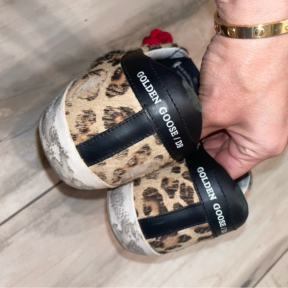 Golden Goose Animalier leopard zebra animal fur shoes 38 7 8 - Picture 4 of 13